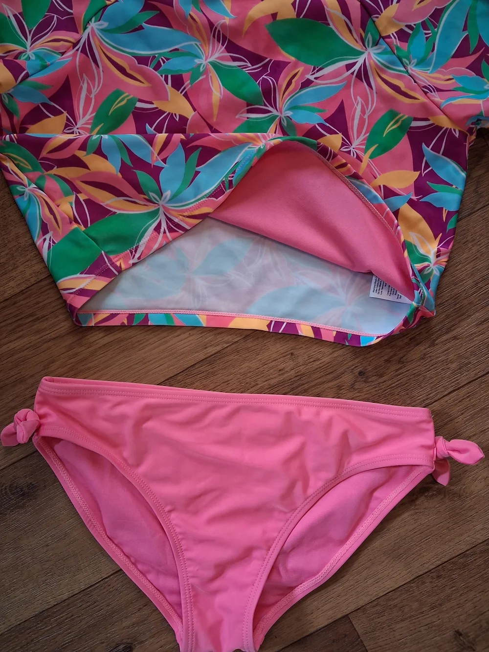 Kids Floral Rash Guard Swim Set - Pink Multi
